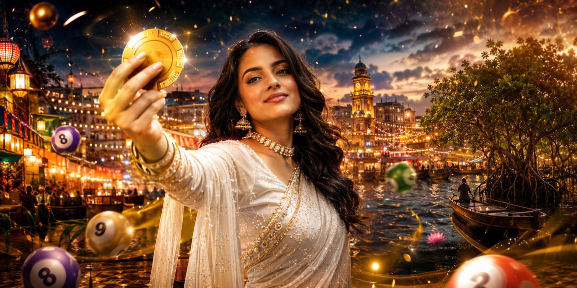 সুন্দরবনের পটভূমিতে score 800 - এ লটারি ও বেটিং উপভোগ করছেন একজন মডেল